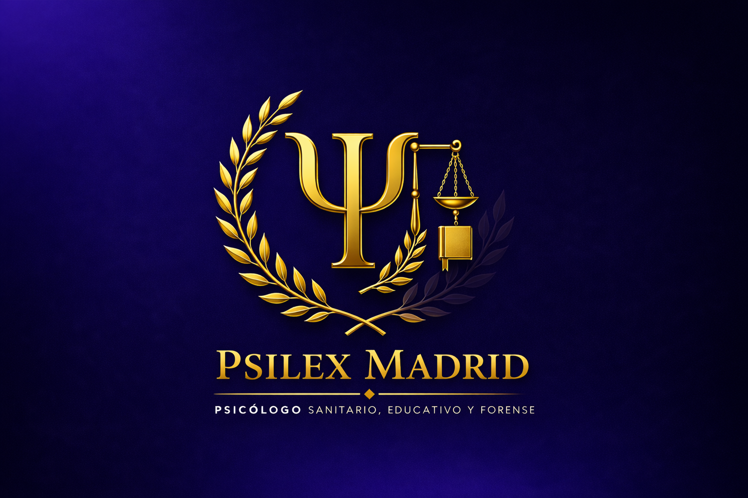Logo Psilex Madrid con Psi dorado